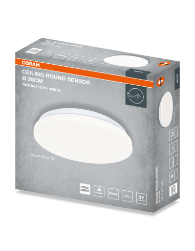 PLAFON LED CEILING ROUND SENSOR 250 12W 4000K 960LM IP20 