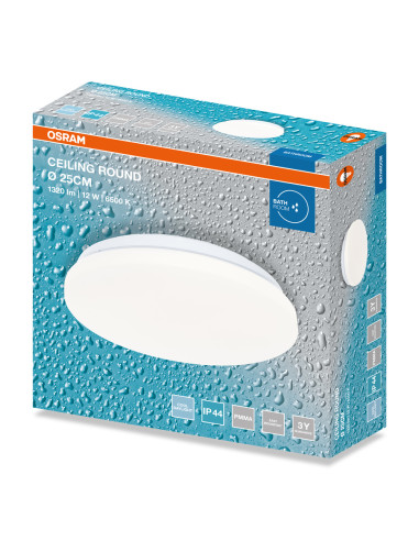 PLAFON LED CEILING ROUND 250 12W 6500K 960LM IP44 
