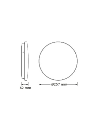 PLAFON LED CEILING ROUND 250 12W 4000K 960LM IP20 