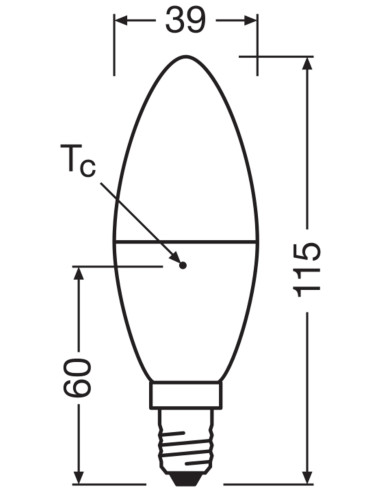 ŻARÓWKA LED STAR CLB60 FR 7W 3000K ciepła biała E14 806LM 