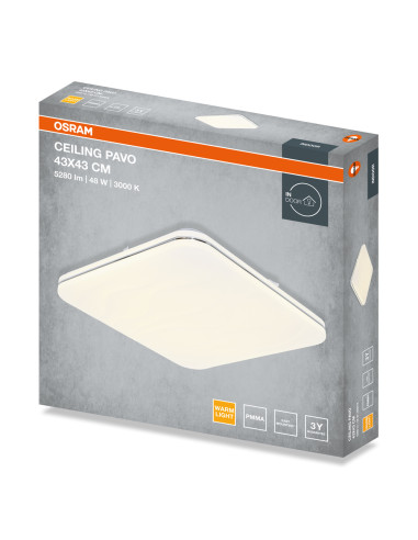 PLAFON LED CEILING PAVO SQUARE 430 48W 3000K 3360LM IP20 
