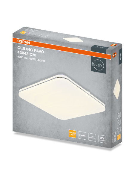 PLAFON LED CEILING PAVO SQUARE 430 48W 3000K 3360LM IP20 
