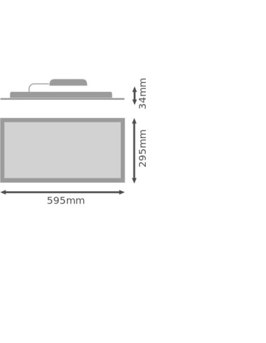 PANEL PL ECO 600X300 E UGR19 18W 3000K ciepła biała 1800LM 34MM 
