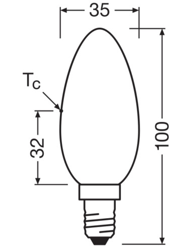 ŻARÓWKA LED VALUE RF CLB75 7,5W 2700K ciepła biała 1055LM FIL FR E14 

