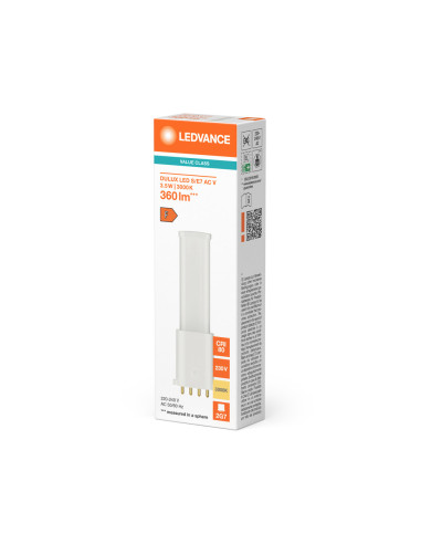 ŚWIETLÓWKA LED V DULUX LED S/E7 AC 3.5W 3000K ciepła biała 360LM 2G7 