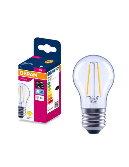 ŻARÓWKA LED VALUE RF CLP25 1,8W 4000K neutralna biała 250LM FIL E27 
