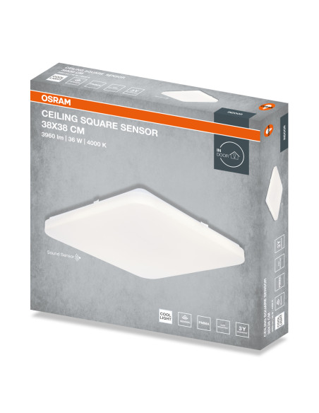 PLAFON LED CEILING SQUARE SENSOR 380 24W 4000K 2880LM IP20 
