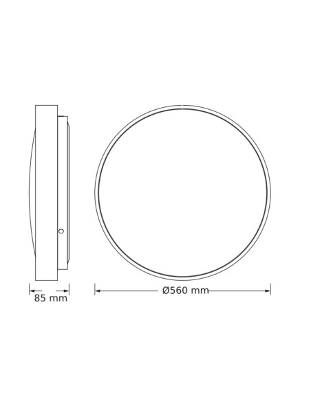 PLAFON LED CEILING LUXO 560 60W 6500K 3300LM IP20 WHITE 
