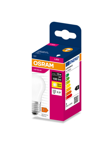 ŻARÓWKA LED VALUE RF CLP10 1,1W 2700K ciepła biała 100LM FIL FR E27  
