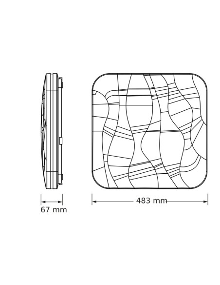 PLAFON LED CEILING PAVO SQUARE 480 72W 4000K 5040LM IP20 
