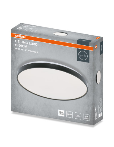 PLAFON LED CEILING LUXO 560 60W 4000K 3300LM IP20 BLACK 
