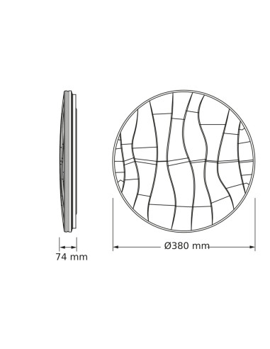 PLAFON LED CEILING PAVO ROUND 380 24W 3000K 1680LM IP20 
