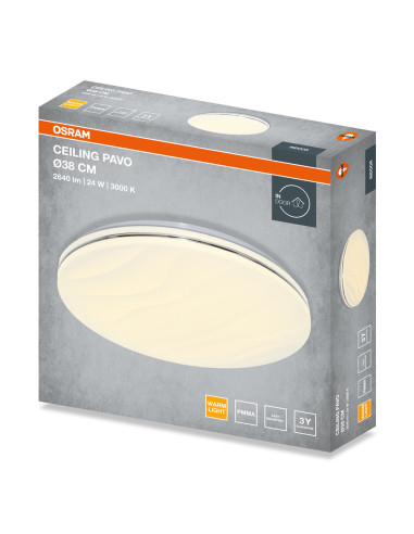 PLAFON LED CEILING PAVO ROUND 380 24W 3000K 1680LM IP20 
