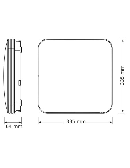PLAFON LED CEILING GRIDO SQUARE 340 24W 3000K 1680LM IP20 
