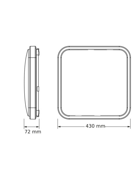 PLAFON LED CEILING SKYNE SQUARE 430 48W 4000K 3360LM IP20 
