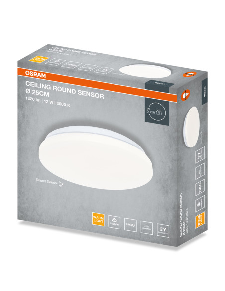 PLAFON LED CEILING ROUND SENSOR 250 12W 3000K 960LM IP20