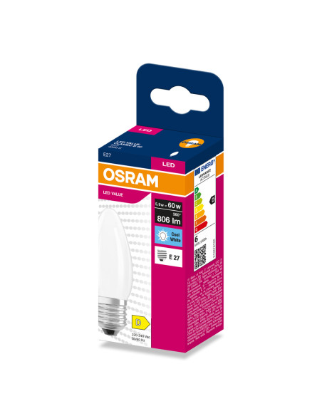 ŻARÓWKA LED VALUE RF CLB60 5,9W 4000K neutralna biała 806LM FIL FR E27  
