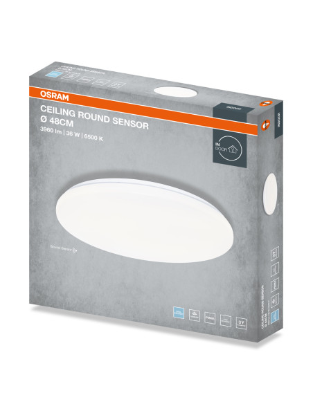 PLAFON LED CEILING ROUND SENSOR 480 36W 6500K 2880LM IP20 
