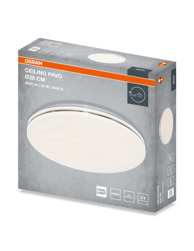 PLAFON LED CEILING PAVO ROUND 380 24W 4000K 1680LM IP20 
