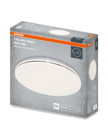 PLAFON LED CEILING PAVO ROUND 380 24W 4000K 1680LM IP20 
