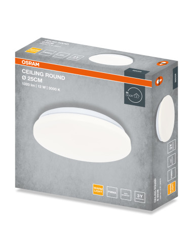 PLAFON LED CEILING ROUND 250 12W 3000K 960LM IP20 