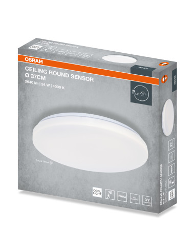 PLAFON LED CEILING ROUND SENSOR 370 24W 4000K 1920LM IP20  
