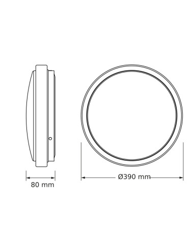 PLAFON LED CEILING SKYNE ROUND 390 24W 6500K 1680LM IP20 
