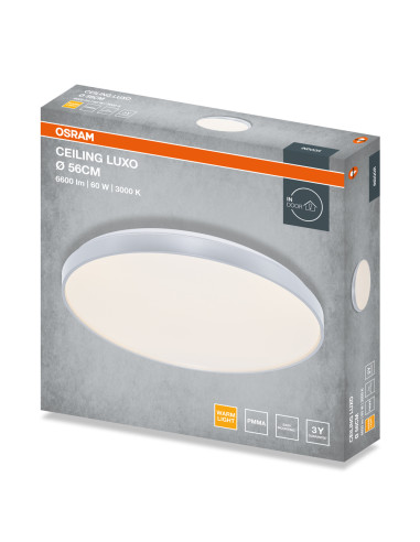 PLAFON LED CEILING LUXO 560 60W 3000K 3300LM IP20 SILVER 
