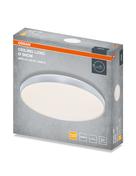 PLAFON LED CEILING LUXO 560 60W 3000K 3300LM IP20 SILVER 
