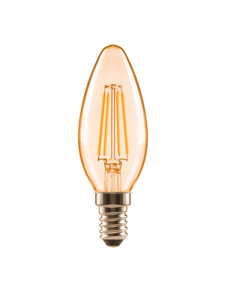 ŻARÓWKA LED VALUE RF CLB34 4,2W 2400K 380LM FIL GOLD E14 
