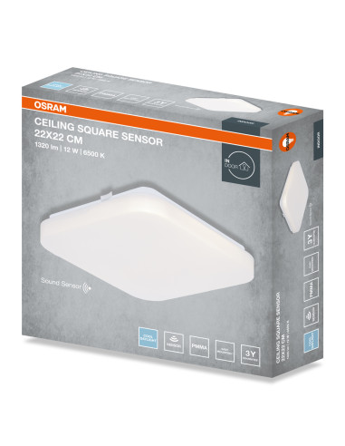 PLAFON LED CEILING SQUARE SENSOR 220 12W 6500K 960LM IP20 
