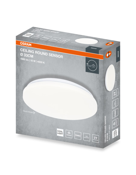 PLAFON LED CEILING ROUND SENSOR 330 18W 4000K 1440LM IP20 
