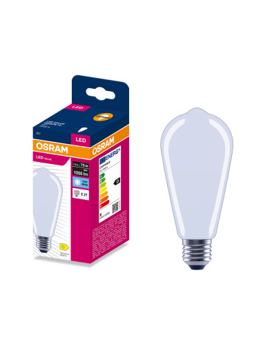 ŻARÓWKA LED VALUE RF EDISON 75 7,5W 4000K neutralna biała 1055LM FIL FR E27 
