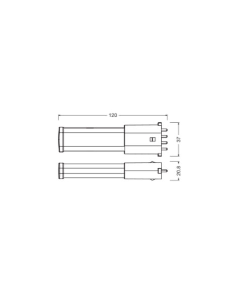 ŚWIETLÓWKA LED V DULUX LED S/E7 AC 3.5W 4000K neutralna biała 400LM 2G7 