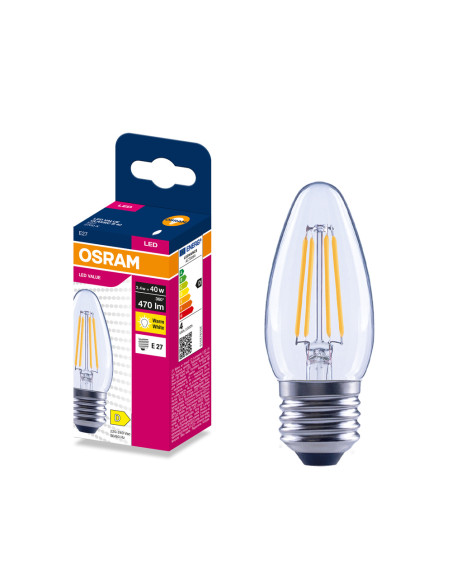 ŻARÓWKA LED VALUE RF CLB40 3,4W 2700K ciepła biała 470LM FIL E27 
