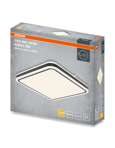 PLAFON LED CEILING NOIR SQUARE 430 48W 830 2880LM IP20 BK 
