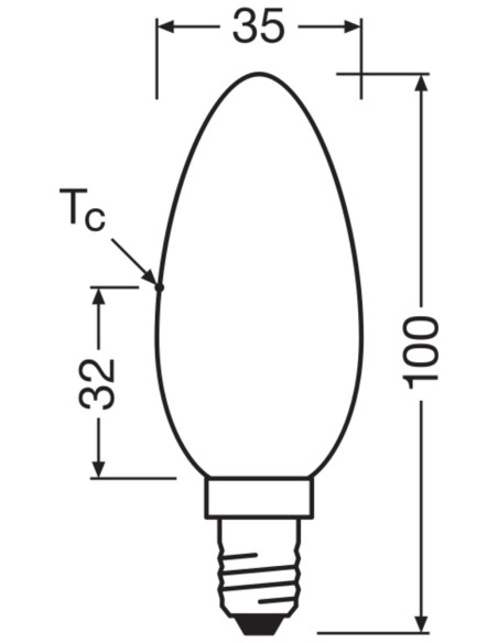 ŻARÓWKA LED VALUE RF CLB40 4,2W 2700K ciepła biała 470LM FIL FR E14  
