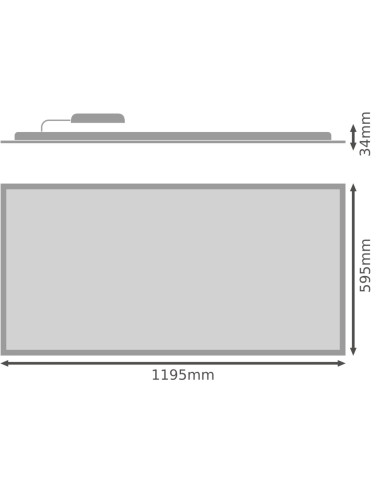PANEL PL ECO 1200X600 E 60W 3000K ciepła biała 5520LM 34MM 
