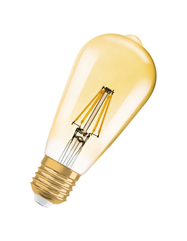ŻARÓWKA LED VALUE RF EDISON 33 4,2W 2400K 380LM FIL GOLD E27 
