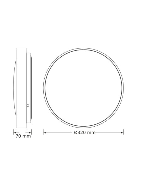 PLAFON LED CEILING LUXO 320 18W 3000K 990LM IP20 GOLD 
