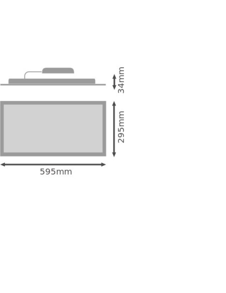 PANEL PL ECO 600X300 E 18W 6500K zimna biała 1800LM 34MM 
