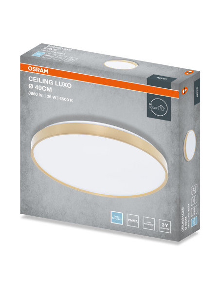PLAFON LED CEILING LUXO 490 36W 6500K 1980LM IP20 GOLD 

