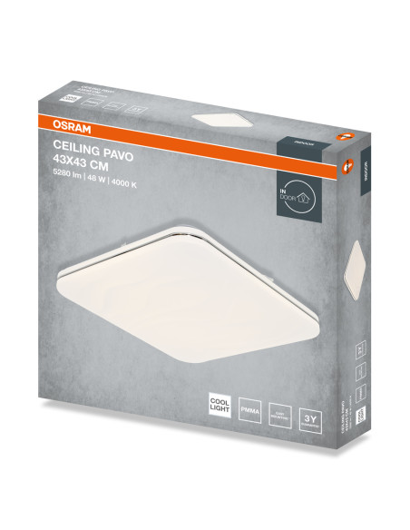 PLAFON LED CEILING PAVO SQUARE 430 48W 4000K 3360LM IP20 
