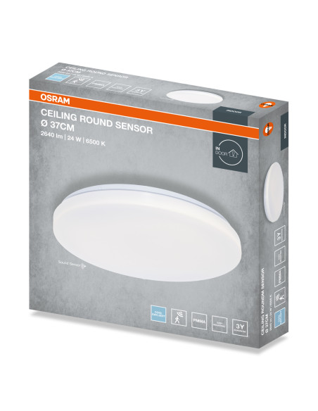 PLAFON LED CEILING ROUND SENSOR 370 24W 6500K 1920LM IP20 
