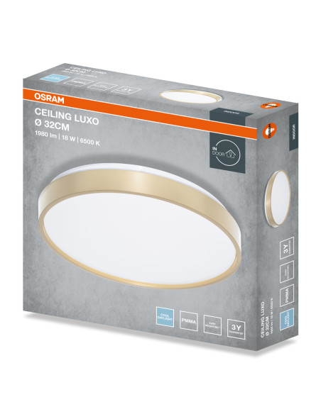 PLAFON LED CEILING LUXO 320 18W 6500K 990LM IP20 GOLD 
