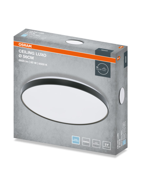 PLAFON LED CEILING LUXO 560 60W 6500K 3300LM IP20 BLACK 
