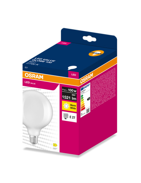 ŻARÓWKA LED VALUE RF GLOBE 125 100 11W 2700K ciepła biała 1521LM FIL FR E27 
