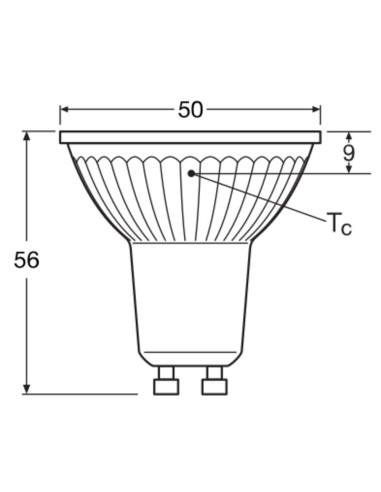 ŻARÓWKA LED SPAR16 50 120° 4.3W 4000K neutralna biała  350LM GU10 GLASS 