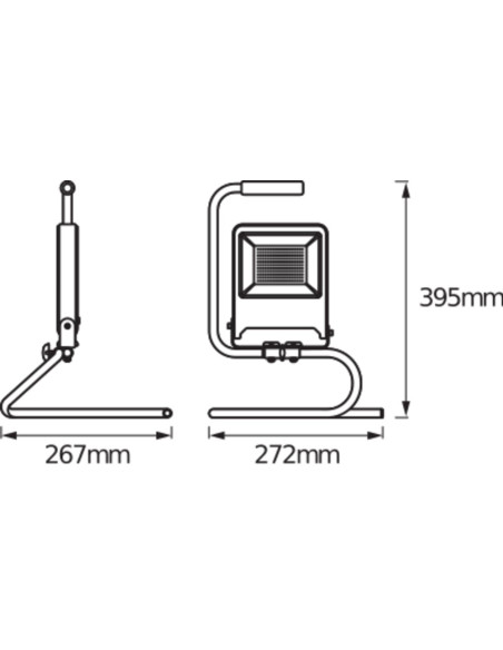 NAŚWIETLACZ LED WORKLIGHT 50W 4000K neutralna biała  4500LM S-STAND PRZENOŚNY 