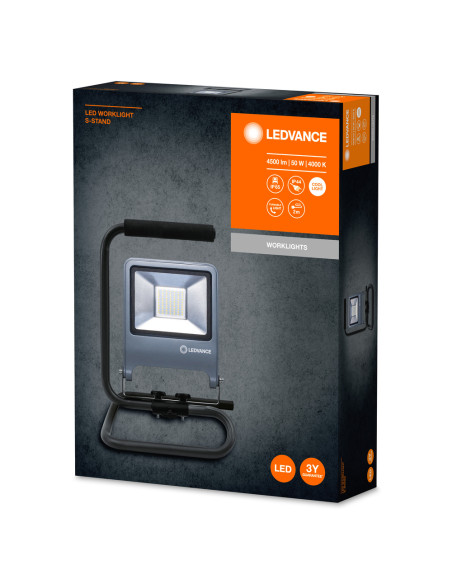 NAŚWIETLACZ LED WORKLIGHT 50W 4000K neutralna biała  4500LM S-STAND PRZENOŚNY 